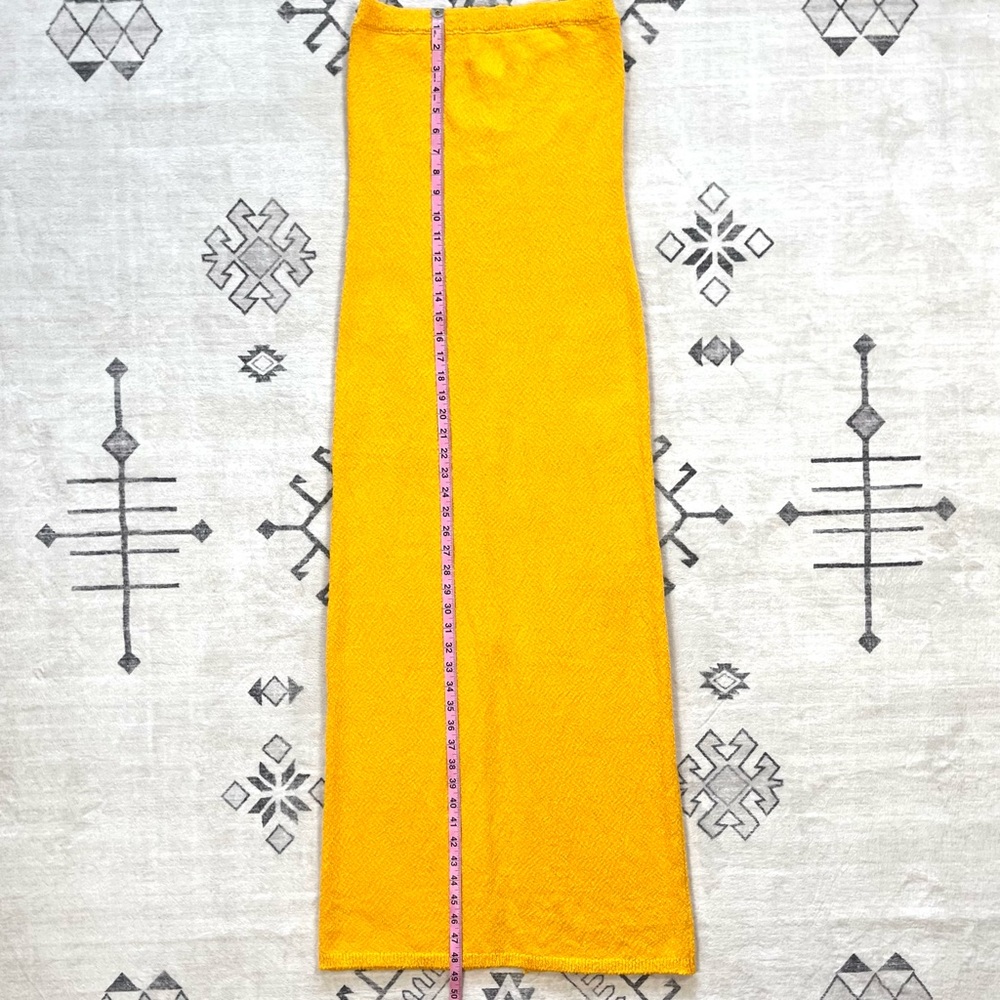 Free People Beach Gold Rio Sweater Knit Strapless Maxi Dress Medium - Picture 3 of 11